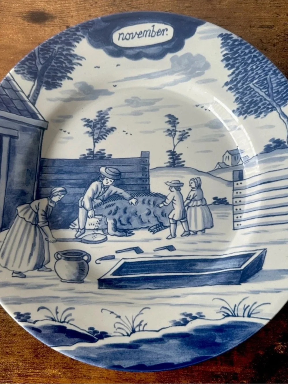 MMA November Delft Month Plate First Edition Holland DWR Vintage
